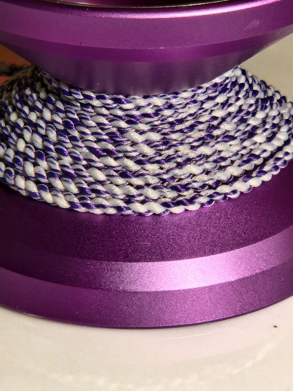Fleecy nylon - Mauve Blanc