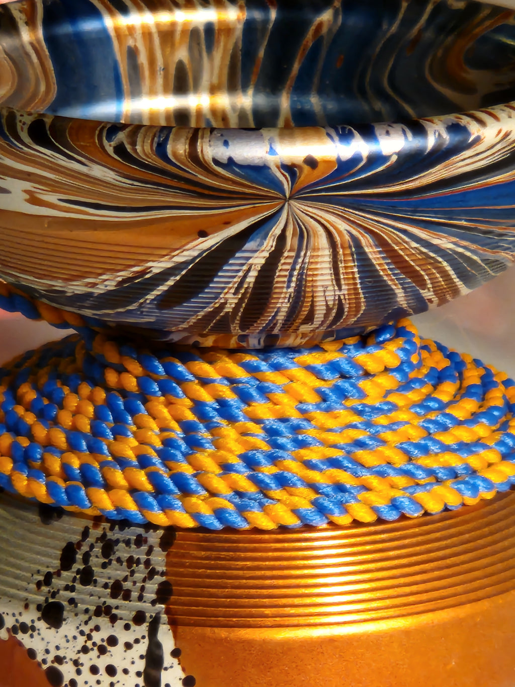 Silky nylon - Orange Blue